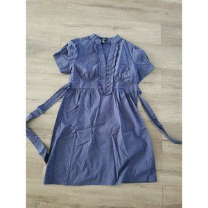 Sam & Max Navy Dress With White Polka Dots In Size Medium